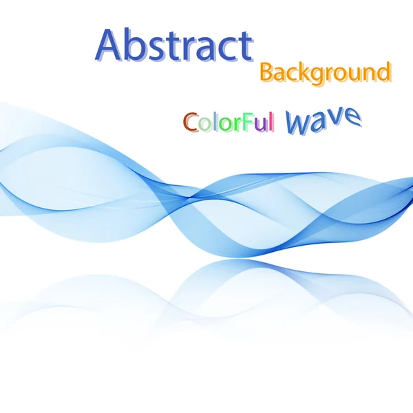 Vector Ondes fumées colorées abstraites sur miroir — Image vectorielle