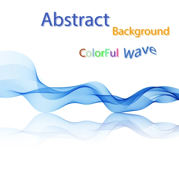 Vector Ondes fumées colorées abstraites sur miroir — Image vectorielle