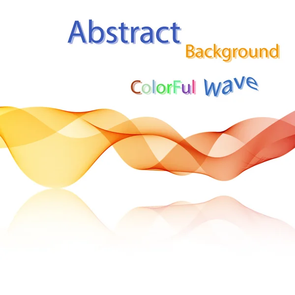 Vector Abstract colorful smoky waves on mirror — Stock Vector