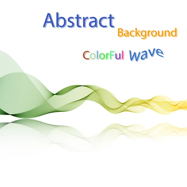 Vector Ondes fumées colorées abstraites sur miroir — Image vectorielle