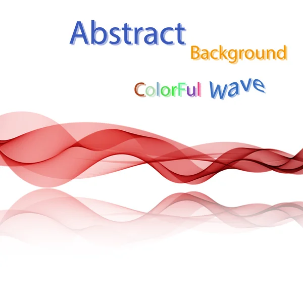 Vector Ondes fumées colorées abstraites sur miroir — Image vectorielle