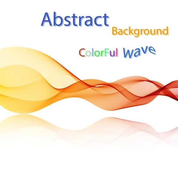 Vector Ondes fumées colorées abstraites sur miroir — Image vectorielle