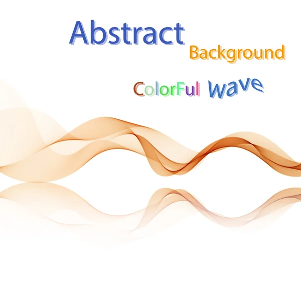 Vector Ondes fumées colorées abstraites sur miroir — Image vectorielle