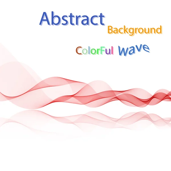 Vector Ondes fumées colorées abstraites sur miroir — Image vectorielle