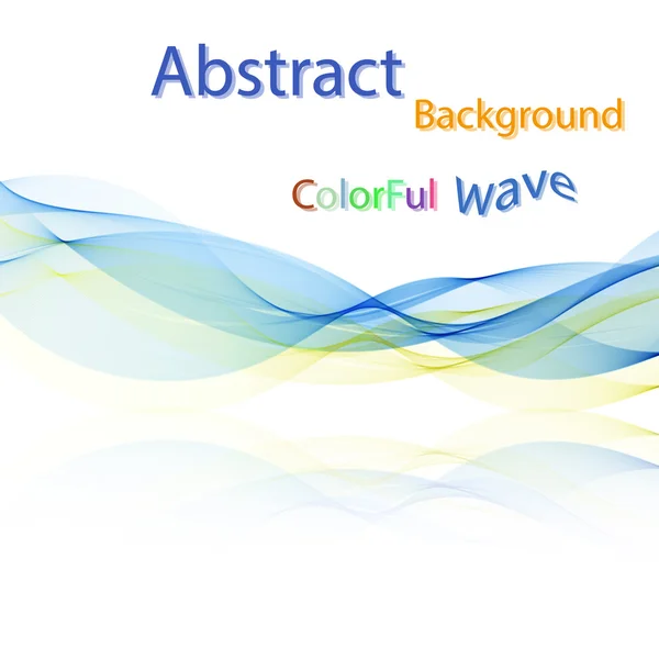 Vector Ondes fumées colorées abstraites sur miroir — Image vectorielle