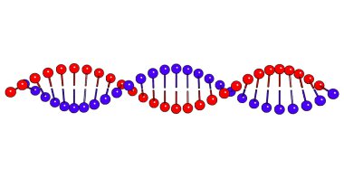 DNA molekülünün beyaz arka plan vektör görüntü