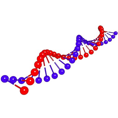 DNA molekülünün beyaz arka plan vektör görüntü