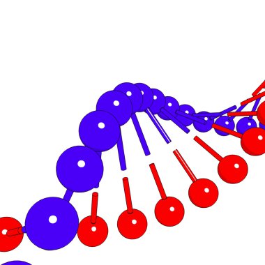 DNA molekülünün beyaz arka plan vektör görüntü