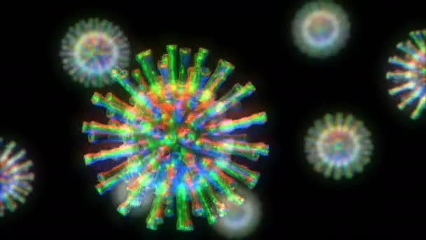 Vírus da Corona Crise de coronavírus pandemia de gripe capaz de loop sem costura — Vídeo de Stock