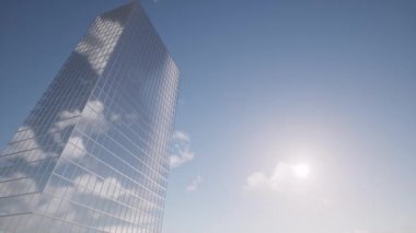 Gökdelen bulutları bina inşaatını finanse ediyor Mavi gökyüzü