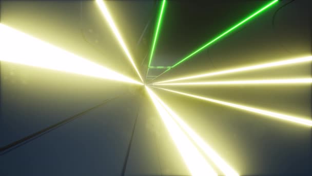 Nowoczesny tunel neonowy 3d futurystyczny — Wideo stockowe