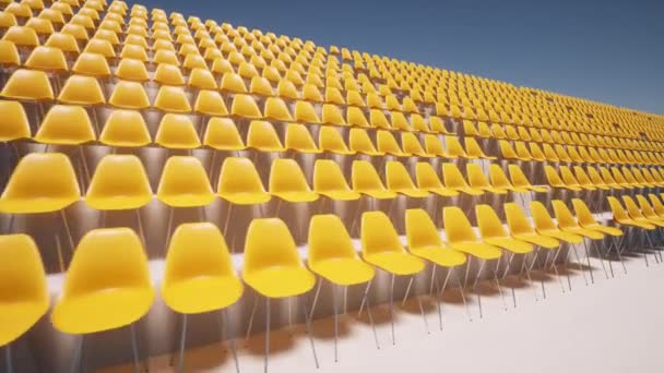 橙色空荡荡的体育场科罗纳韦勒斯流行病检疫运动 — 图库视频影像