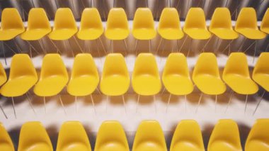 Turuncu stadyum koltukları karantina altında.