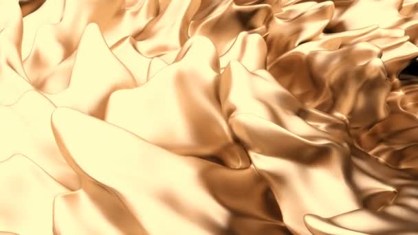 Модний колір Золота хвиля елемент дизайну кривої Золота рідина Елегантні сучасні мінімалістичні кадри обкладинки — стокове відео