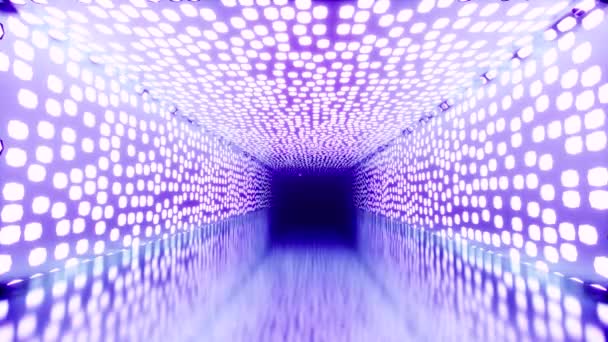Сучасний неоновий тунель Світла сучасна кімната Неонова 3d графіка — стокове відео
