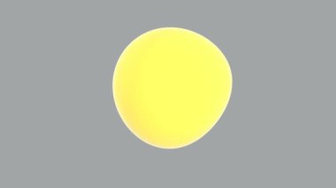 Soyut yumuşak nesne sarı trend rengi pürüzsüz döngü yapabilir