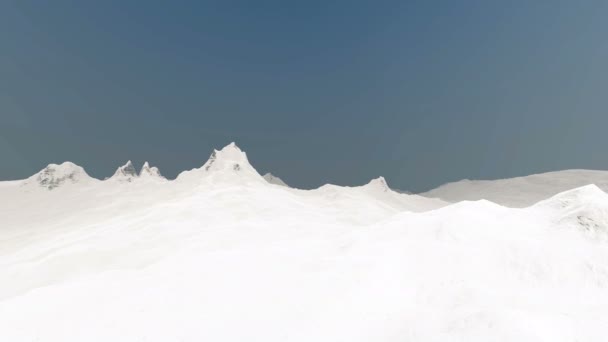 Гірський сніг Зимовий пейзаж холодна погода Вид на природний лід — стокове відео