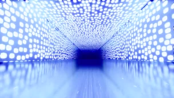 Violet λέιζερ διάδρομο σπινθήρες Νέον φώτα Διαστρικό σύμπαν διαστημικό ταξίδι Concept art — Αρχείο Βίντεο
