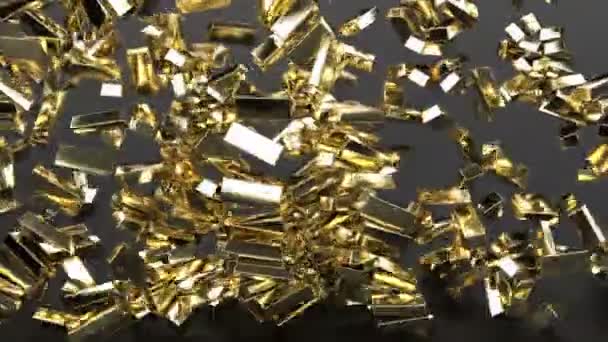 3d gold bars Concept finance business investment success Expensive Treasures Explode — Stock Video