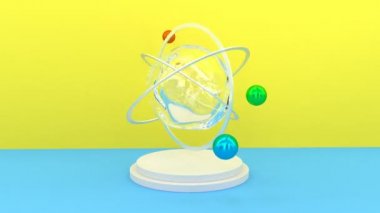Sahne 3d asgari grafik podyumunu kusursuz döngü ile düzenle