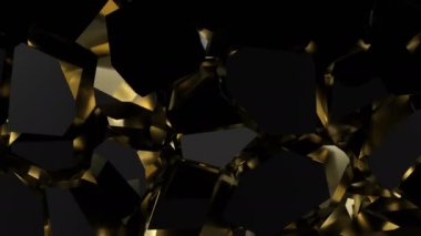 Parçacık üzerinde patlama siyah altın duvar