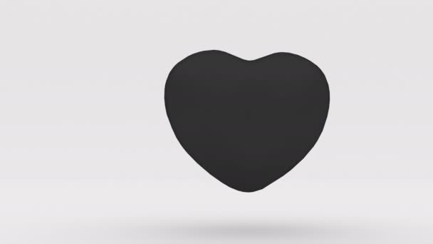 Black heart exploder on black super slow motion shot 1000fps — Stock Video