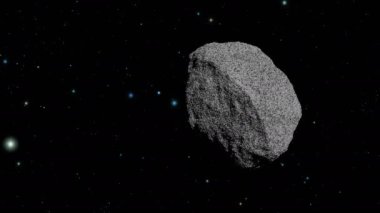 Siyah uzayda göktaşı 3d biçim Evren uzayı