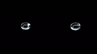 Siyah Doğa Mavi Sıvı Hareket Tasarımı üzerine su damlat Süper yavaş çekim 1000 fp