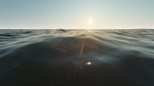 Hullám tenger mély óceán szuper lassú lövés mozgás 1000fps — Stock videók