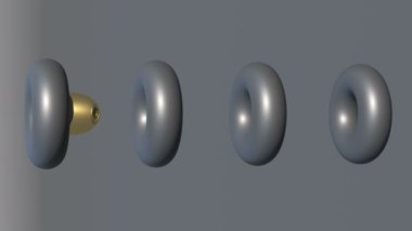 3d hareket grafikleri minimum dinamik yumuşak gövde altın küre Dijital tasarım konsepti kusursuz döngü oluşturabilir