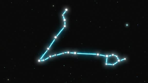 Sternbilder Fische Fantasie blauer Nachthimmel Unendlichkeit Universum Weltraum Hintergrund — Stockvideo