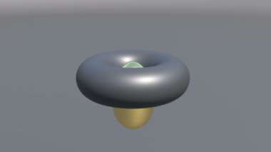 Yumuşak vücut fiziği. Altın elastik küre. 3 boyutlu küre.