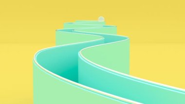 3d minimal hareket tasarımı Sonsuz döngü Canlandırması Top yokuş aşağı yuvarlanıyor