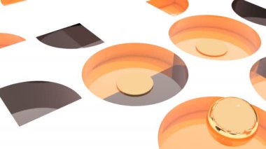 Altın küre Motion tasarım sıvıları 3d modelleme reklamı sonsuzluğu döndürebilir