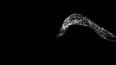 Soyut su jeti akışı 3d tarzı taze doğa süper yavaş çekim 1000fps