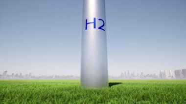 H2 Ecology concept Ecological future hydrogen refueling alternative renewable energy