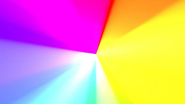 Rainbow colored spotlights beam Lens flare able to loop seamless — Vídeo de stock