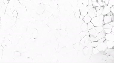 Yeşil ekran 3D biçimindeki yıkım beyaz duvarı engeli yok etti