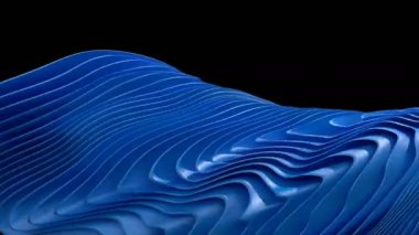 Soyut mavi dalga akışı Akışkan parlak enerji sanatı kusursuz döngü oluşturabilir