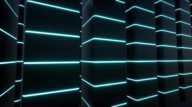 Veri tabanı yeşil ışıklar Dijital iletişim konseptini göz kırp ar ar ar teknoloji yazılım makinesi öğrenme ve derin öğrenme