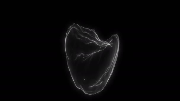 Wavy Smooth Ball object x ray Tecnologia digital capaz de loop sem costura — Vídeo de Stock