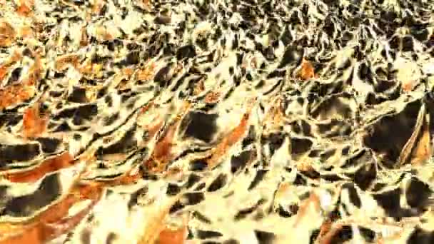 Mjuk guld våg Kreativ abstrakt bakgrund Vätskekonst kan loop sömlös — Stockvideo