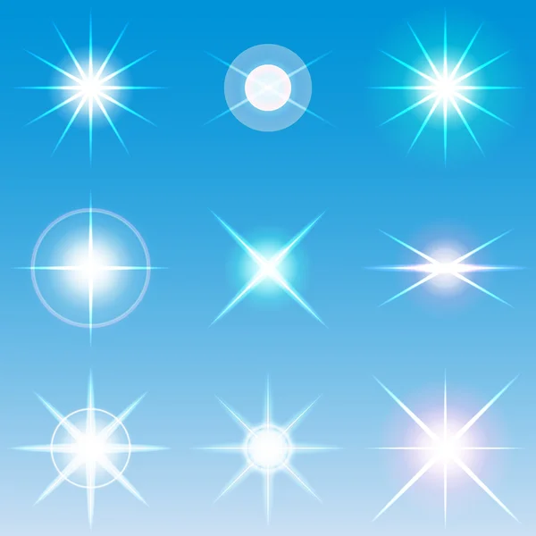 Vector lens flares Set collection 4 — Stock Vector