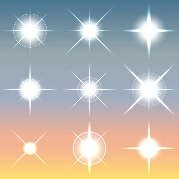 Vector lens flares Set collection 8 — Stock Vector