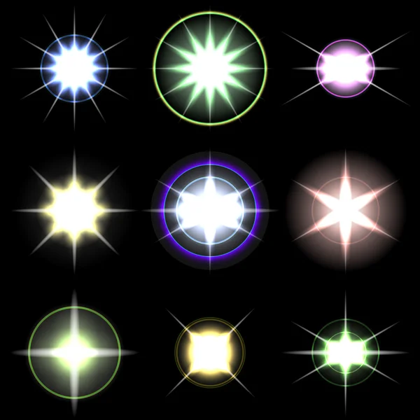 ベクトル星と輝き - 2 のデザイン要素のコレクション — ストックベクタ