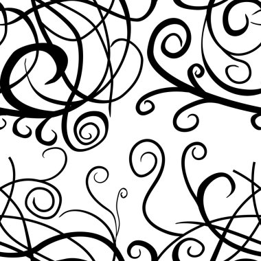 Siyah ve beyaz çiçek Dikişsiz desen vektör 4