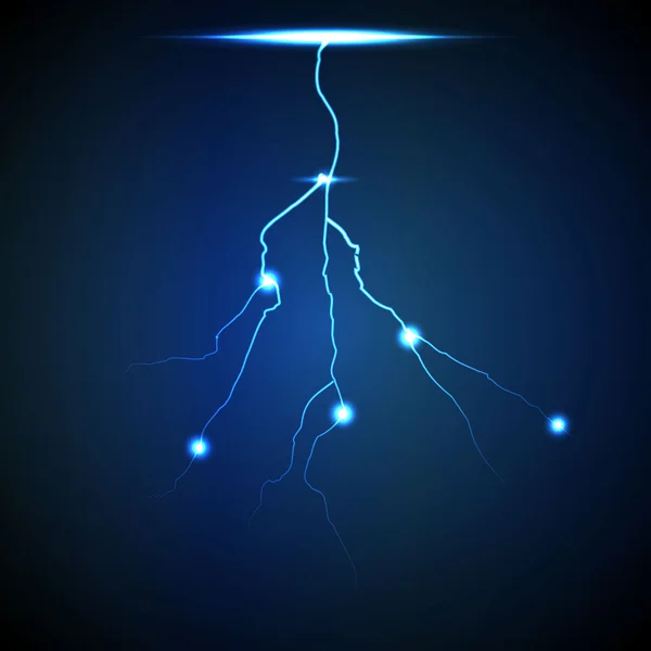 Vector abstract blue lightning flitser achtergrond. 3 — Stockvector