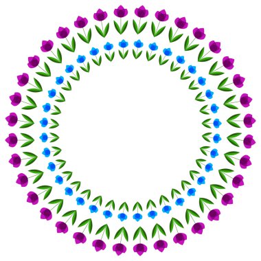 Wight çiçek arka planda. Vektör