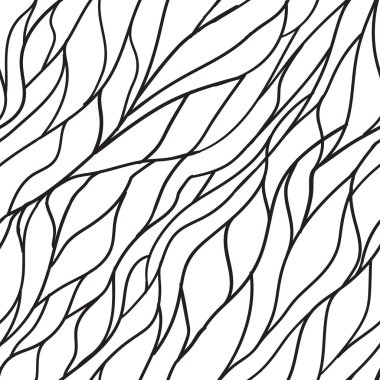 Kesintisiz dalga soyut vektör doodle çizilmiş çizgiler