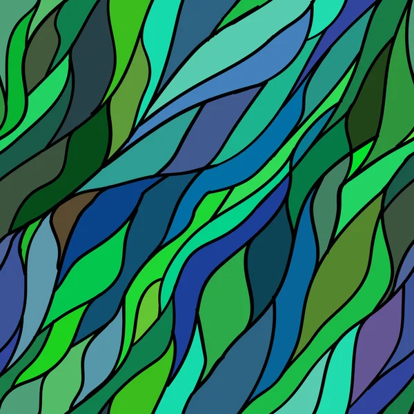 Abstrato onda vetor sem costura de linhas desenhadas doodle preto —  Vetores de Stock